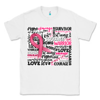 White breast cancer ribbon Classic Tee - JahusDesignShop