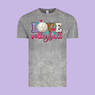 Love Volleyball Vintage Tee Designed By Zillion Design Studio