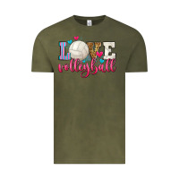 Vintage Olive love volleyball Vintage Tee - Zillion Design Studio