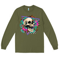 Army Green race skull Long Sleeve Tee - AdoDesignShop