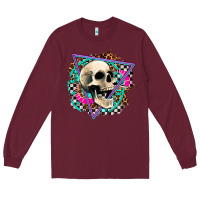 Burgundy race skull Long Sleeve Tee - AdoDesignShop