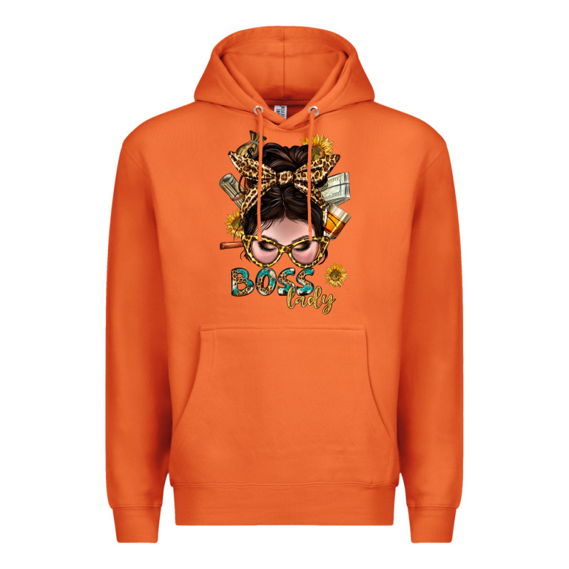Western Messy Bun Boss Lady With Money Premium Hoodie by BundleAndBundleShop | Teevron