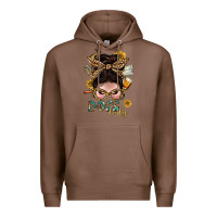 Chestnut Western Messy Bun Boss Lady With Money Premium Hoodie - BundleAndBundleShop
