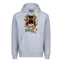 Heather Grey Western Messy Bun Boss Lady With Money Premium Hoodie - BundleAndBundleShop