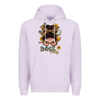 Lilac Western Messy Bun Boss Lady With Money Premium Hoodie - BundleAndBundleShop