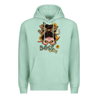 Seafoam Western Messy Bun Boss Lady With Money Premium Hoodie - BundleAndBundleShop