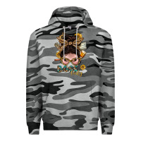 Slate Camo Western Messy Bun Boss Lady With Money Premium Hoodie - BundleAndBundleShop