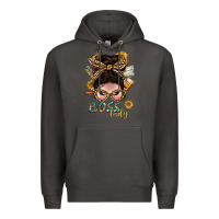 Smoke Western Messy Bun Boss Lady With Money Premium Hoodie - BundleAndBundleShop