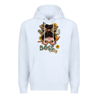 White Western Messy Bun Boss Lady With Money Premium Hoodie - BundleAndBundleShop