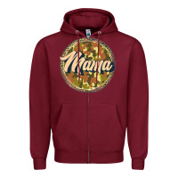 Burgundy mama   camouflage Zipper Hoodie - JahusDesignShop