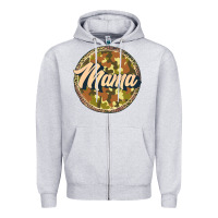 Heather Grey mama   camouflage Zipper Hoodie - JahusDesignShop