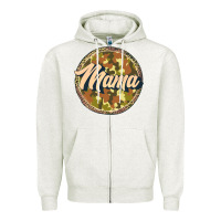 Oatmeal Heather mama   camouflage Zipper Hoodie - JahusDesignShop