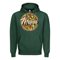 Sports Green mama   camouflage Zipper Hoodie - JahusDesignShop