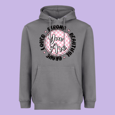 You Are Strong Heavyweight Hoodie Designed By Maliassmallbusiness