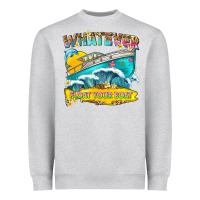 Heather Grey whatever float your boat Heavyweight Sweatshirt - texasbilliewilder