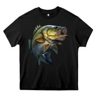 Black jumping bass Heavy Core Tee - LillyAllenDesigns