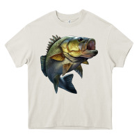 Cream jumping bass Heavy Core Tee - LillyAllenDesigns