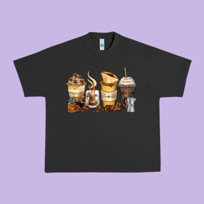 Coffee Cups Urban Heavy Tee Designed By Zillion Design Studio