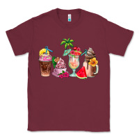 Burgundy summer coffee cups Classic Tee - AdoDesignShop