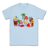 Dusty Blue summer coffee cups Classic Tee - AdoDesignShop