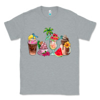 Heather Grey summer coffee cups Classic Tee - AdoDesignShop