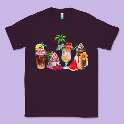 Summer Coffee Cups Classic Tee Designed By Adodesignshop