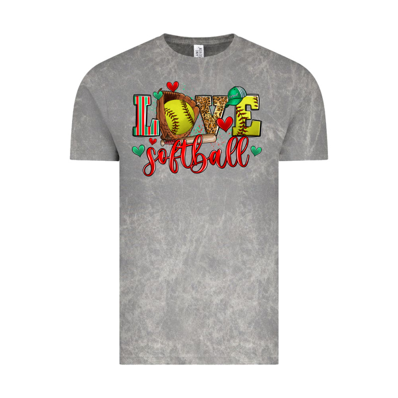 Love Softball Vintage Tee by Zillion Design Studio | Teevron