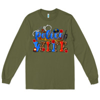 Army Green police wife Long Sleeve Tee - AdoDesignShop