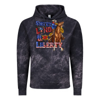 Cloud Black western sweet land of liberty 4th july billie wilder Vintage Hoodie - texasbilliewilder
