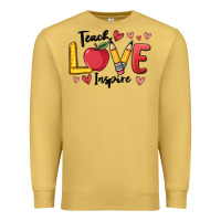 Antique Gold teach love inspire Premium Sweatshirt - MaliasSmallBusiness