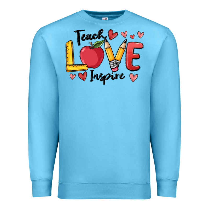Teach Love Inspire Premium Sweatshirt by MaliasSmallBusiness | Teevron