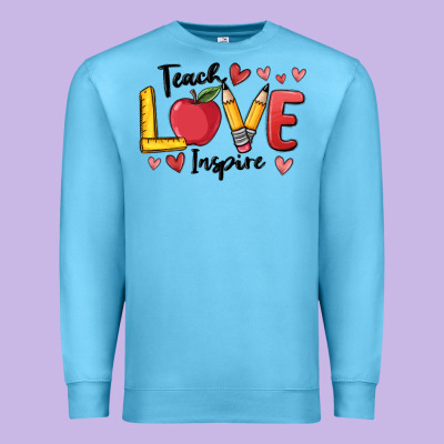 Teach Love Inspire Premium Sweatshirt Designed By Maliassmallbusiness