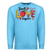 Ocean Blue teach love inspire Premium Sweatshirt - MaliasSmallBusiness
