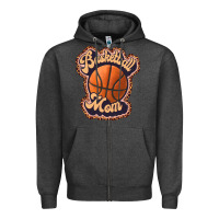Charcoal Heather basketball mom Zipper Hoodie - JahusDesignShop