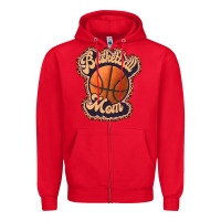 Red basketball mom Zipper Hoodie - JahusDesignShop