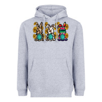 Heather Grey western bunny Heavyweight Hoodie - MaliasSmallBusiness