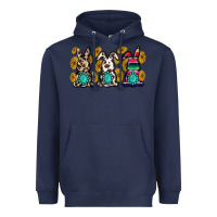Navy western bunny Heavyweight Hoodie - MaliasSmallBusiness
