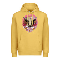 Antique Gold v.d lotus and cow Premium Hoodie - AdoDesignShop