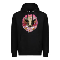Black v.d lotus and cow Premium Hoodie - AdoDesignShop