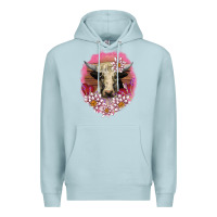 Blue Mist v.d lotus and cow Premium Hoodie - AdoDesignShop