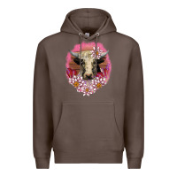 Coffee v.d lotus and cow Premium Hoodie - AdoDesignShop