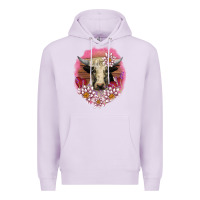 Lilac v.d lotus and cow Premium Hoodie - AdoDesignShop