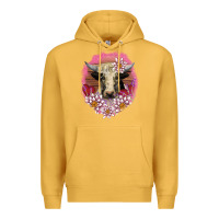 Mustard v.d lotus and cow Premium Hoodie - AdoDesignShop