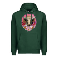 Sports Green v.d lotus and cow Premium Hoodie - AdoDesignShop