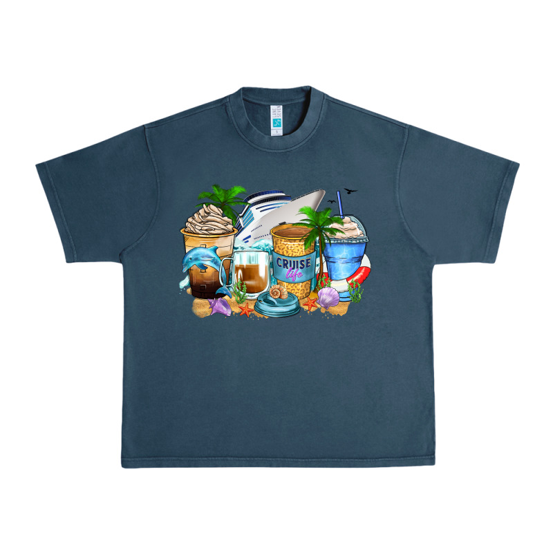 Cruise Life Coffee Cups Urban Heavy Tee by Zillion Design Studio | Teevron