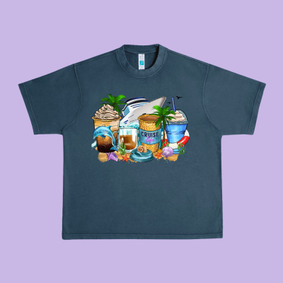 Cruise Life Coffee Cups Urban Heavy Tee Designed By Zillion Design Studio