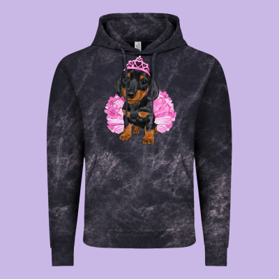 Vintage Hoodie balerina dachshund with tutu