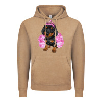Vintage Coffee balerina dachshund with tutu Vintage Hoodie - RanaPortraitStore