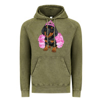 Vintage Olive balerina dachshund with tutu Vintage Hoodie - RanaPortraitStore