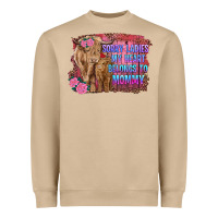 Mushroom sorry ladies my heart belongs to mommy highland cow and calf Heavyweight Sweatshirt - RanaPortraitStore